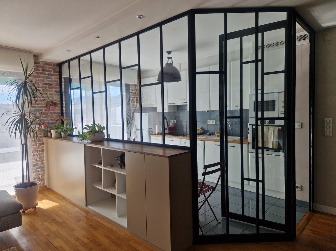 Verrière aluminium et rangements à Clermont-Ferrand - CEYRAT